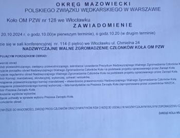 Nadzwyczajne Walne zgromadzenie koleżanek i kolegów koła nr 128 20.10.2024