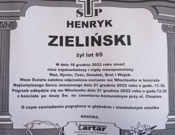 Pogrzeb kolegi Henryka Zielińskiego.